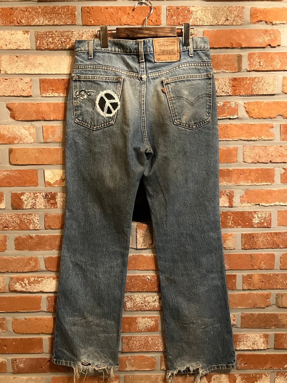 90s USA 빈티지 리바이스 517 오렌지탭 부츠컷 데님 팬츠 상품이미지5
