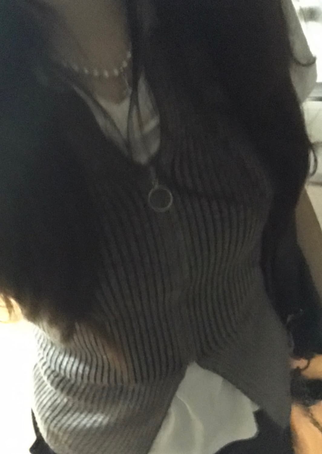 미스치프 니티드 투톤 슬리브리스 베이지 블랙 상품이미지6