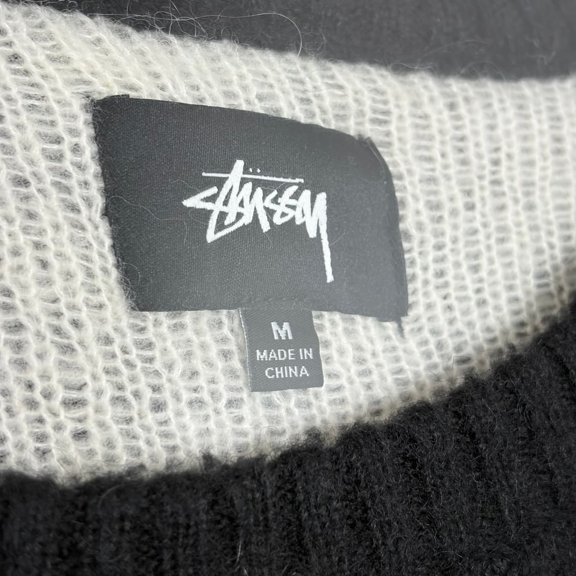 스투시 다이아몬드 체크 모헤어 니트 티셔츠 상품이미지3