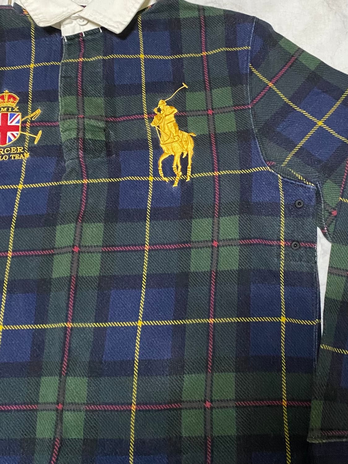 폴로 빅포니 체크 두툼 긴팔 카라티셔츠 95 사이즈 백화점판 정품 상품이미지4