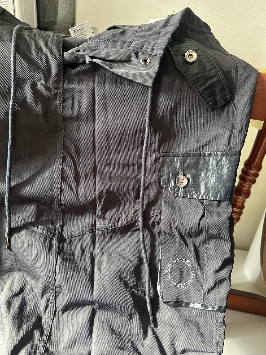 마뗑킴 카고 맥시 스커트 차콜 S 상품이미지3