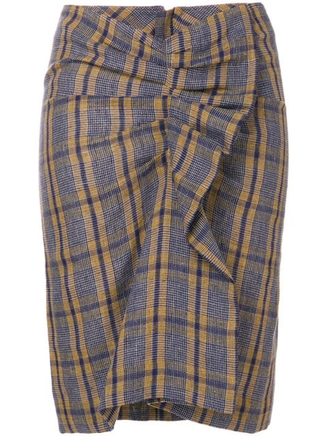 이자벨마랑 린넨 러플 타탄체크 스커트 36 상품이미지1