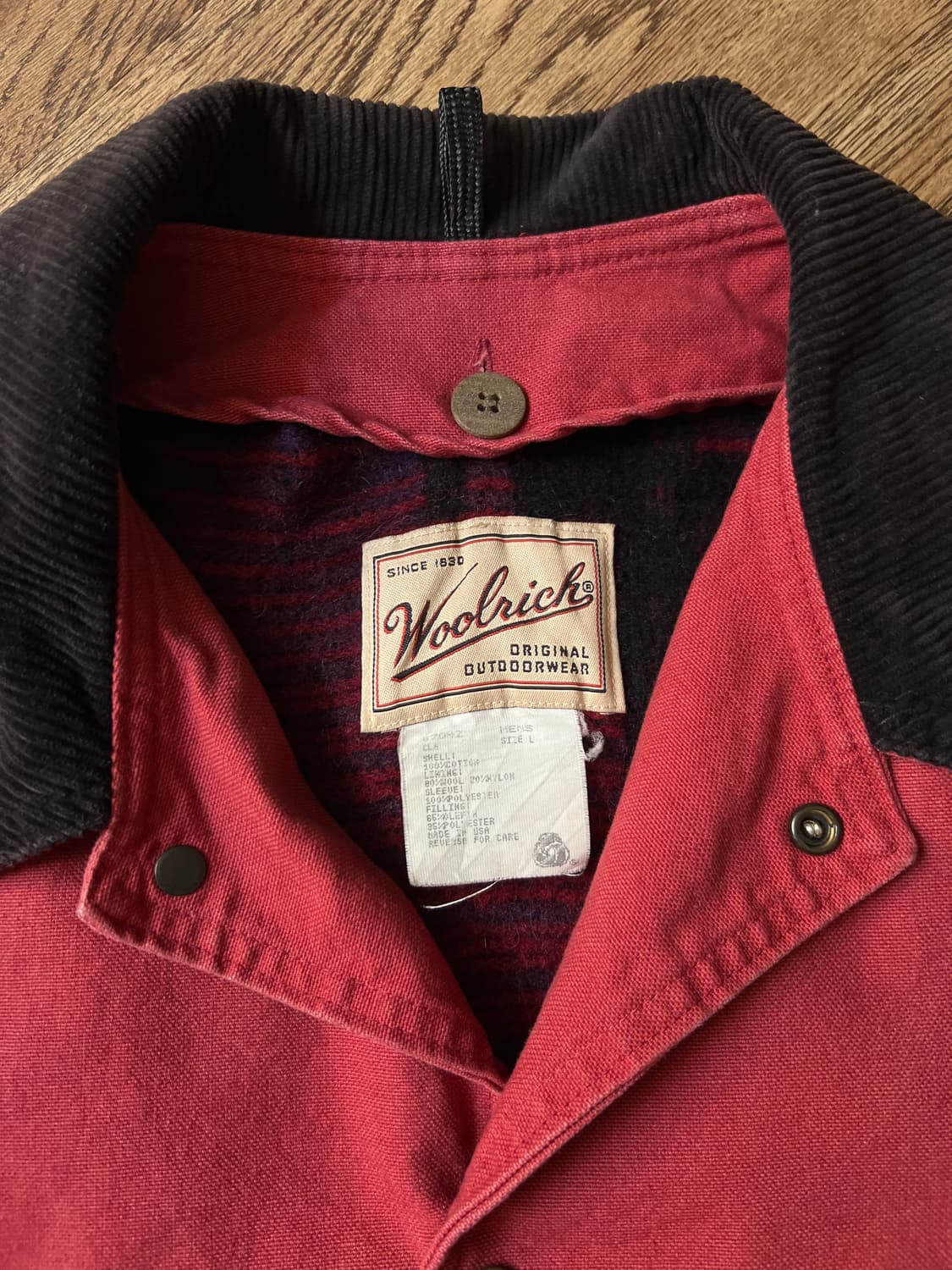 [L]90's 울리치 USA Made 나바호 라이닝 브릭레드 헌팅 자켓 상품이미지2