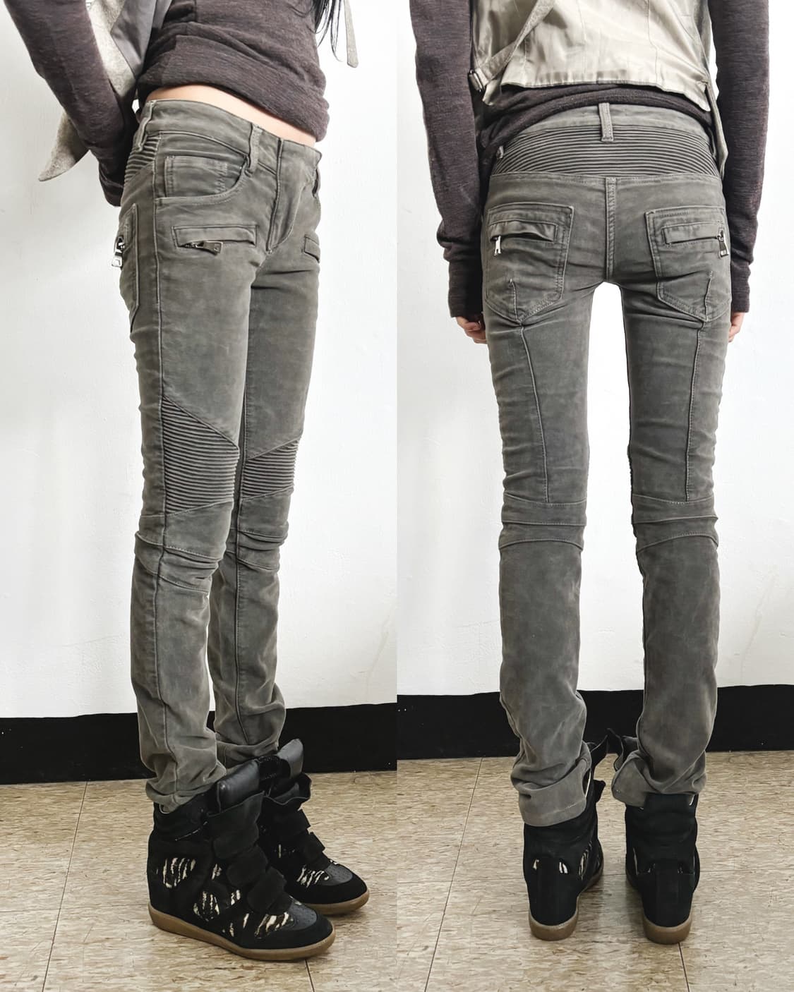 발망 소프트코튼 더스트카키 바이커진 상품이미지1