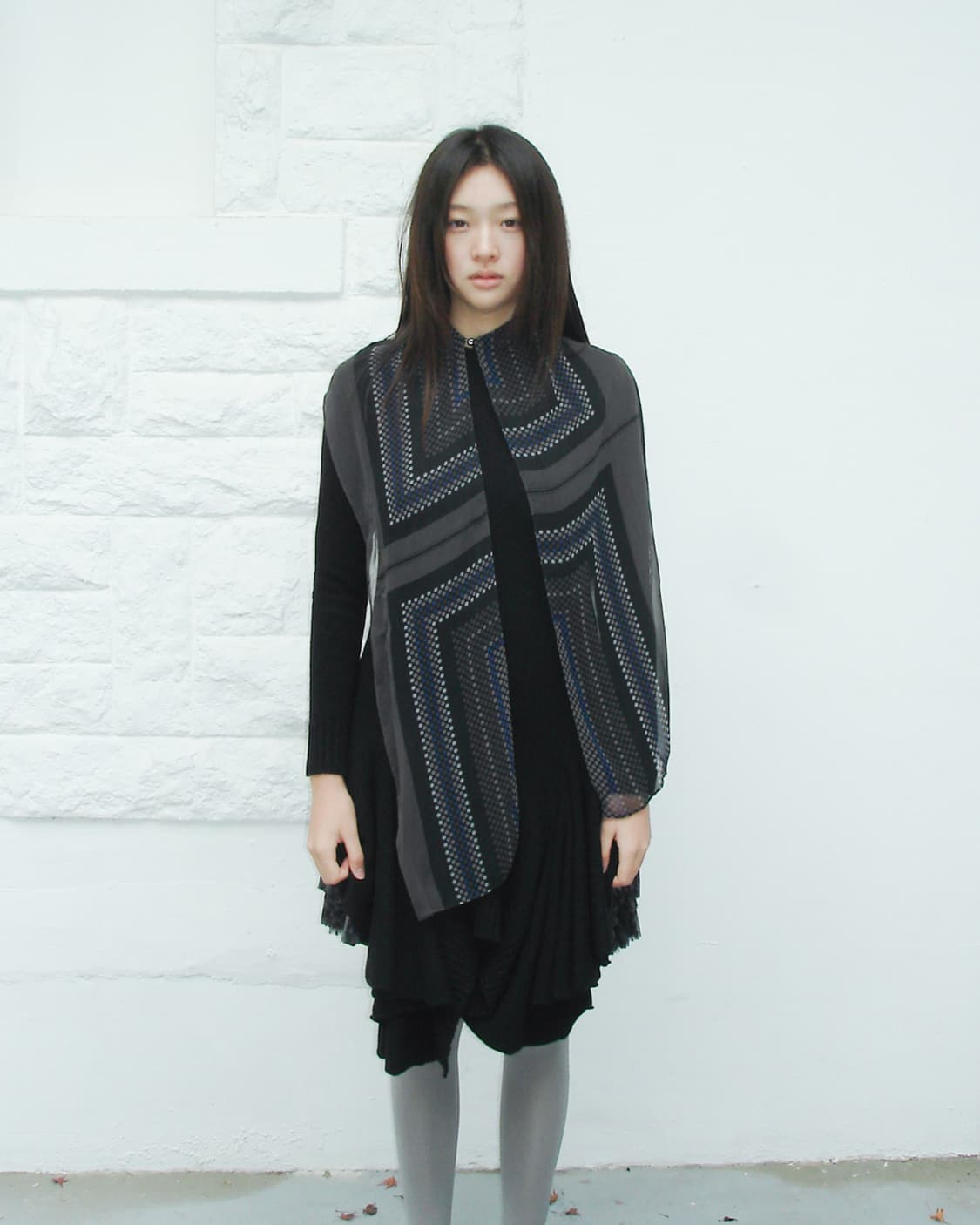 SACAI knit dress with detachable scarf 상품이미지2