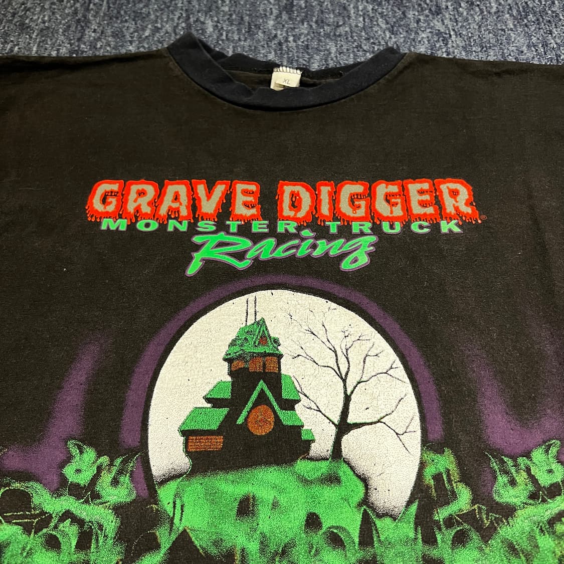 빈티지 90s Grave Digger 몬스터트럭 롱슬리브 상품이미지3