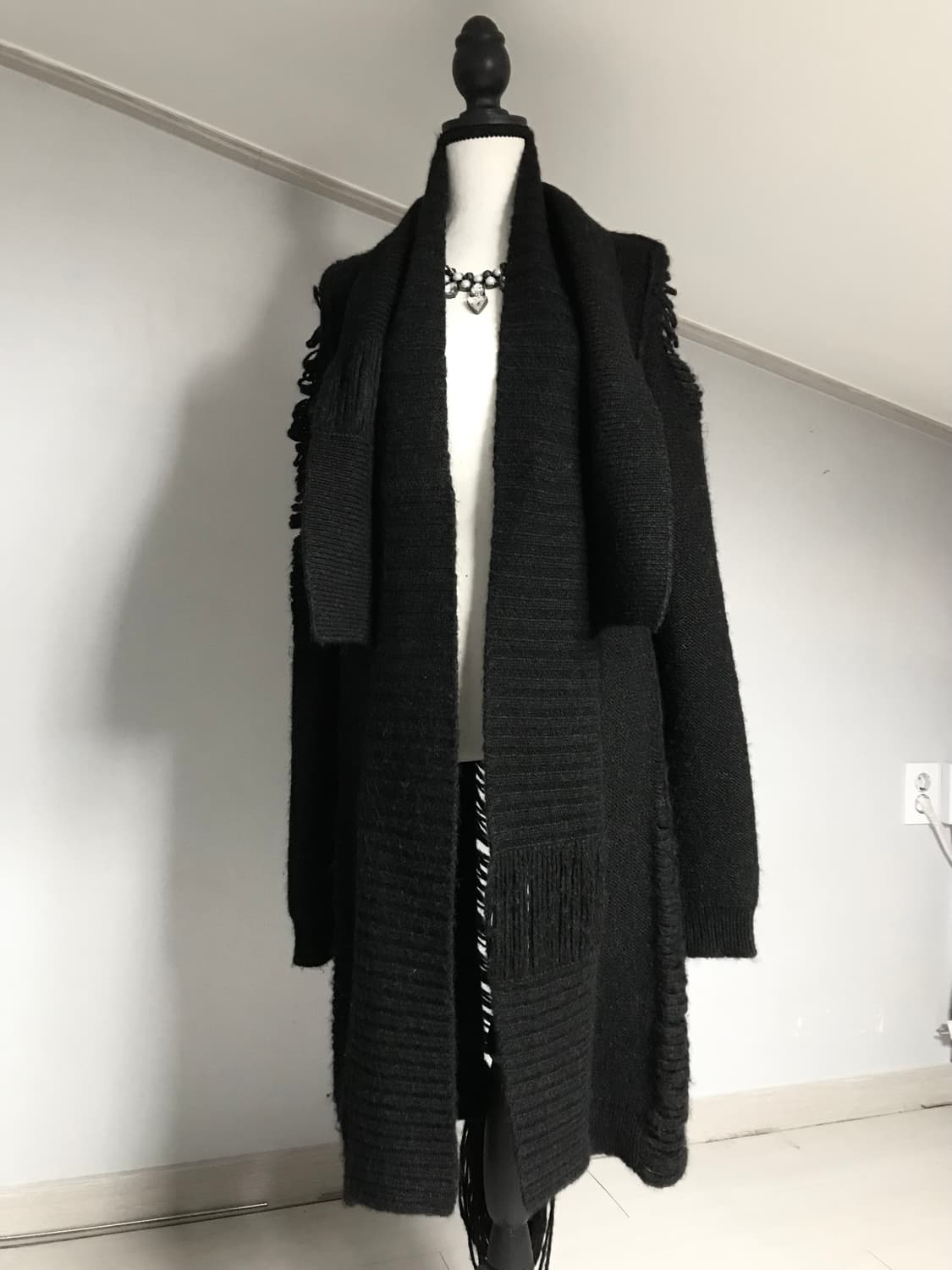 ALLSAINTS Distressed Long Knit Cardigan 상품이미지1