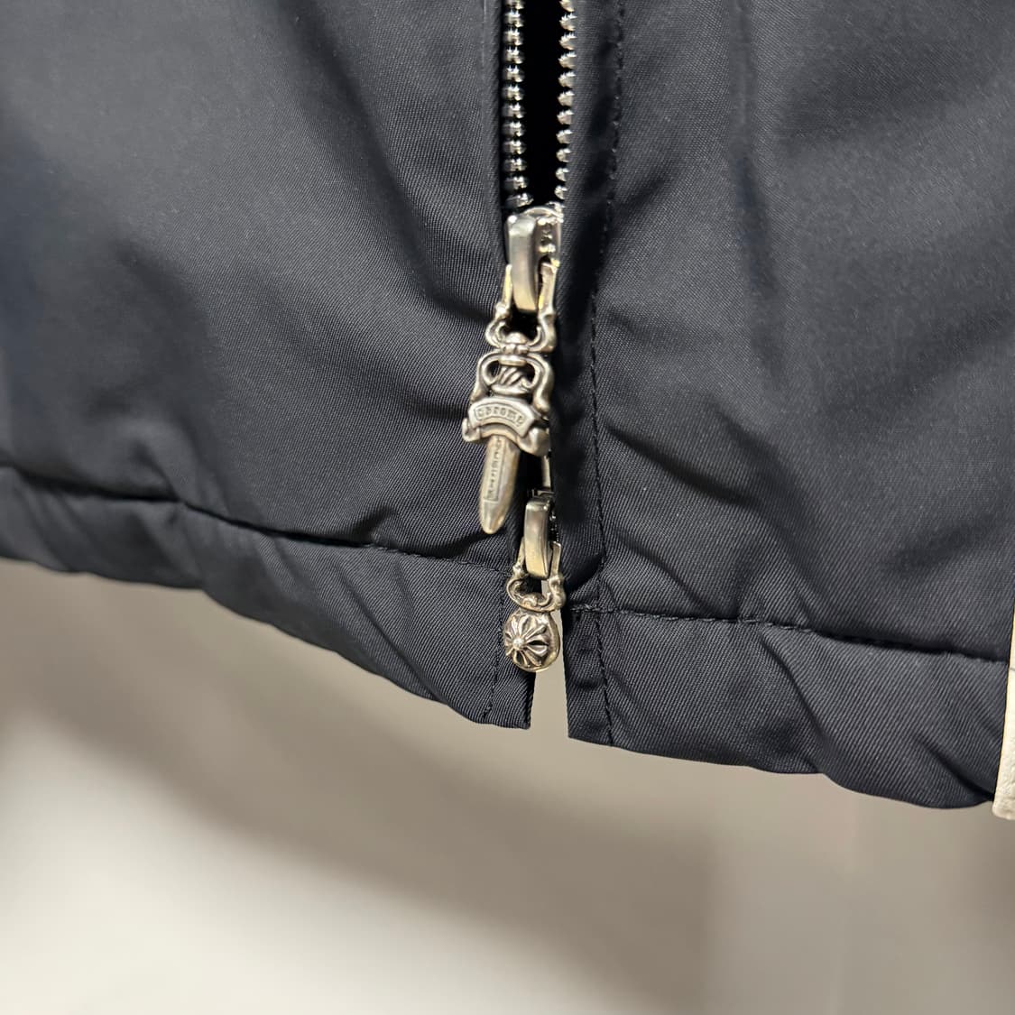 1250판매/S+급 크롬하츠 트리플 크로스 레더패치 폭스퍼 퍼자켓 상품이미지8