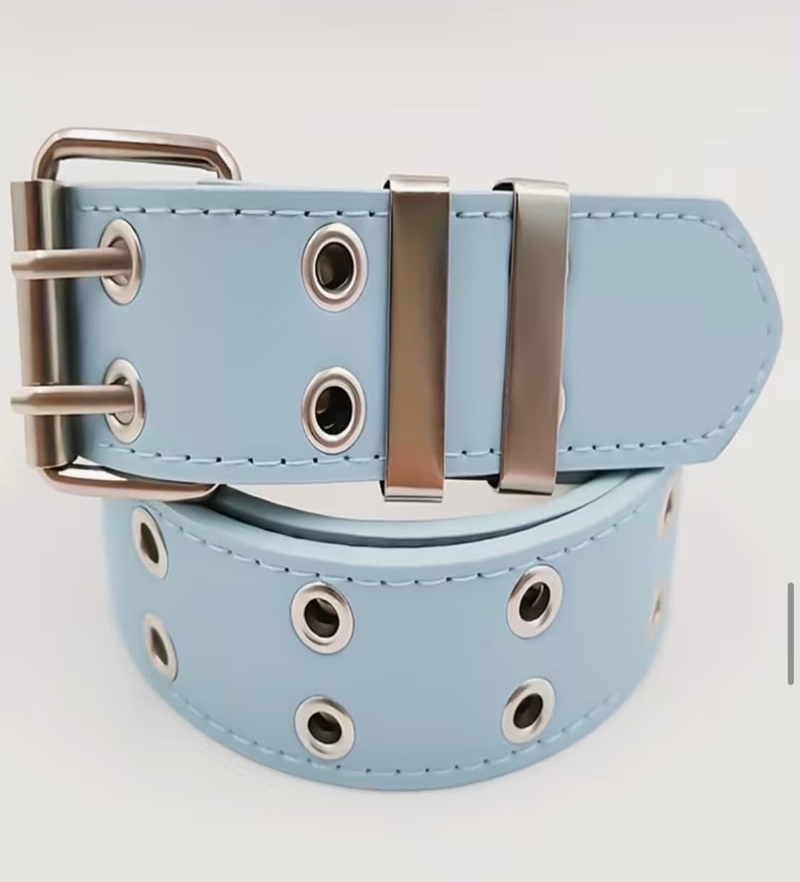하늘색 아일렛 스터드 벨트 새상품 상품이미지2