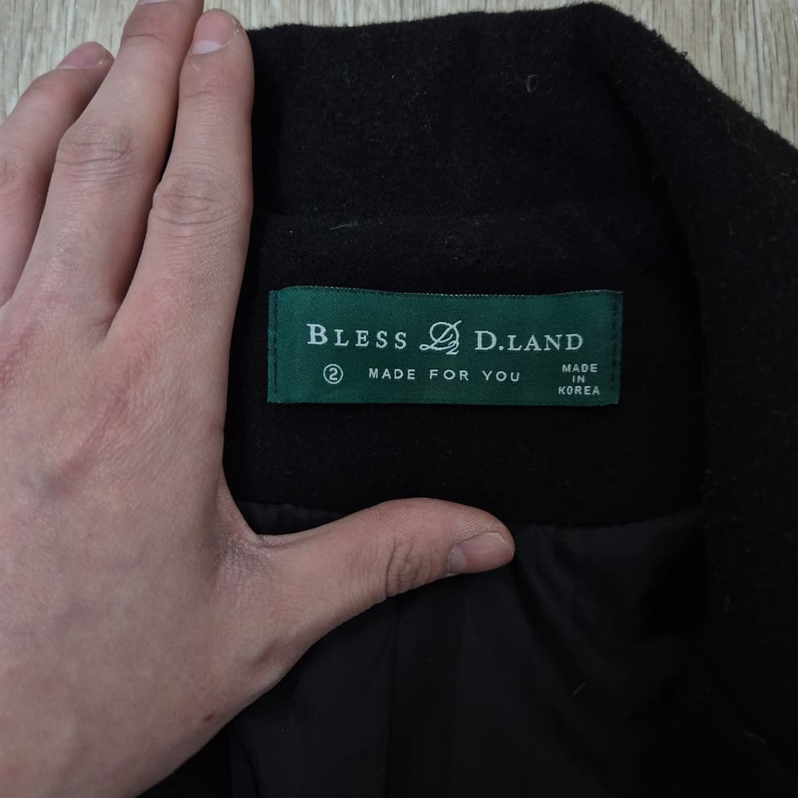 BLESSD.LAND 블레스랜드 남성 모직 싱글 코트 L(100) 상품이미지4