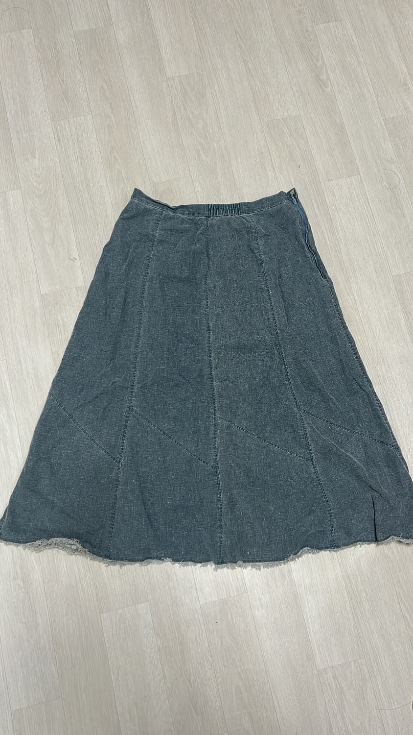 밴딩 청 롱스커트 상품이미지1