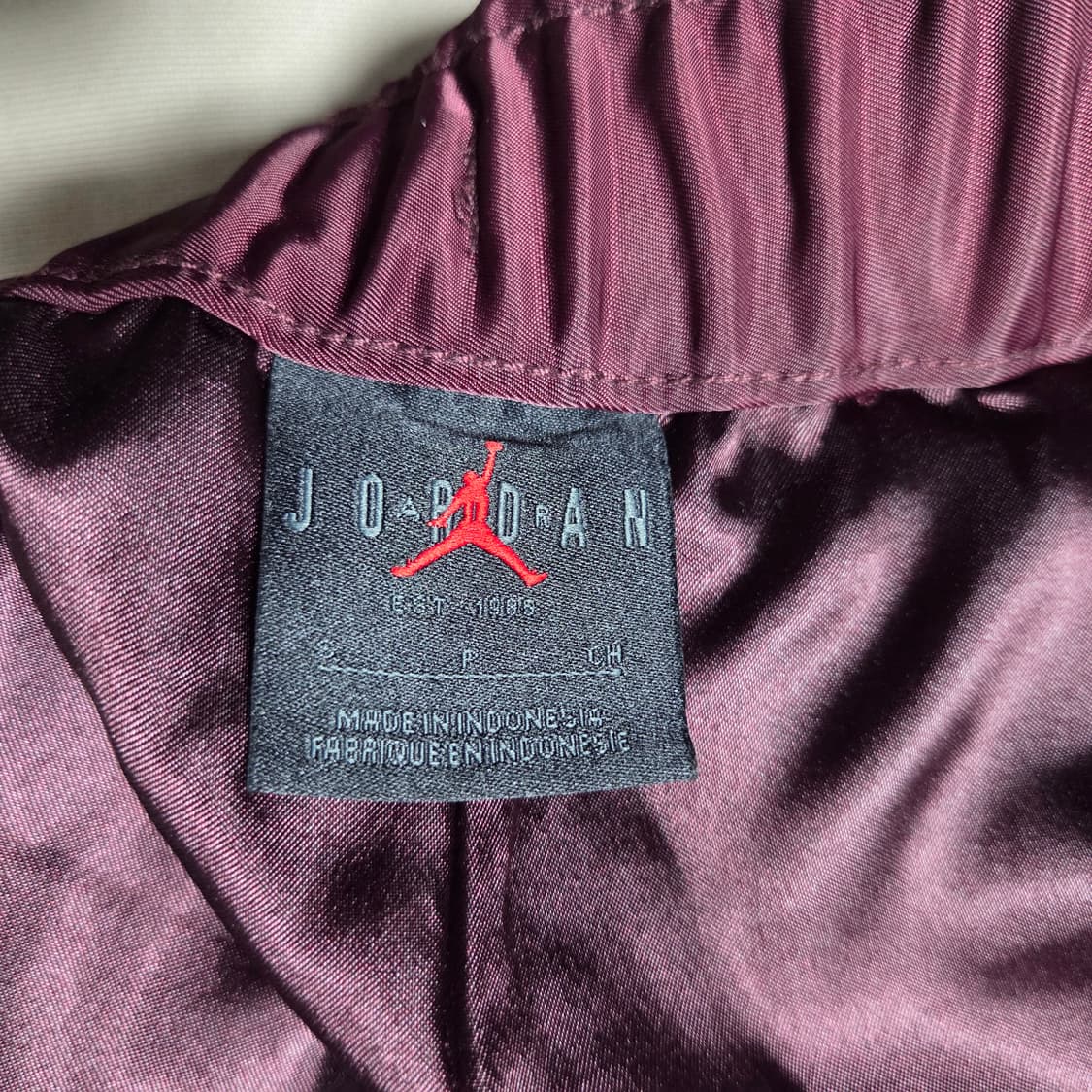 [us/eu S] 조던 x 아마 마니에르 자카드 쇼츠 버건디 크러쉬 상품이미지4