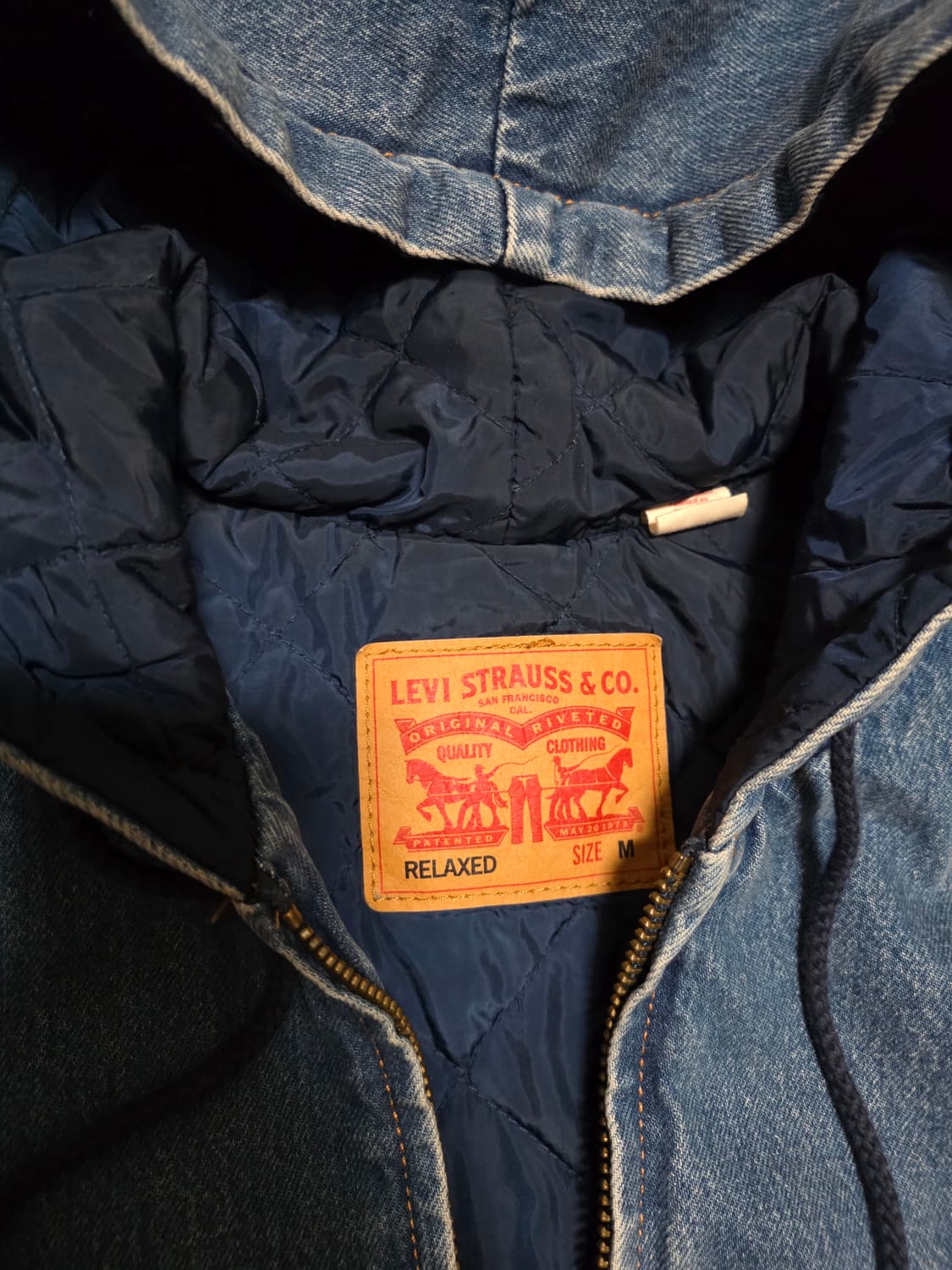 리바이스 데님 후드 집업 워크 자켓 M 상품이미지2