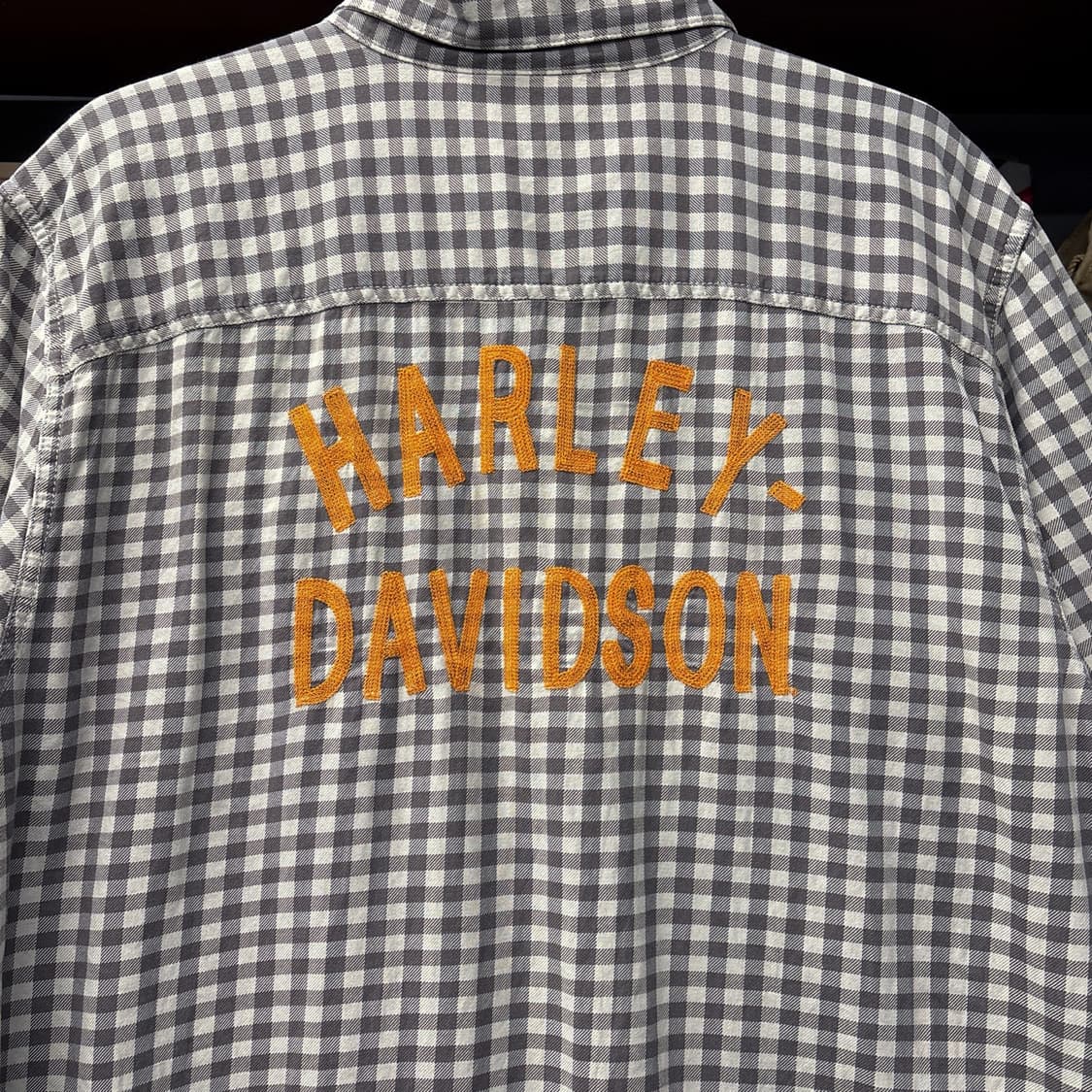 할리데이비슨 체인스티치 레터링 건클럽 체크 워크셔츠 N1156 상품이미지5