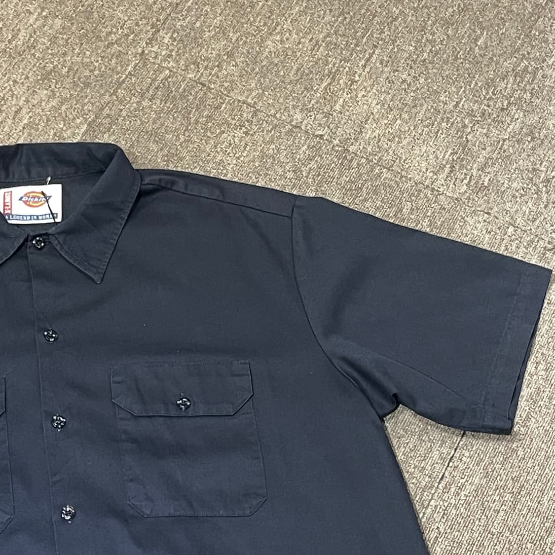 (XL) Dickies 디키즈 반팔 워크 셔츠 블랙 상품이미지4