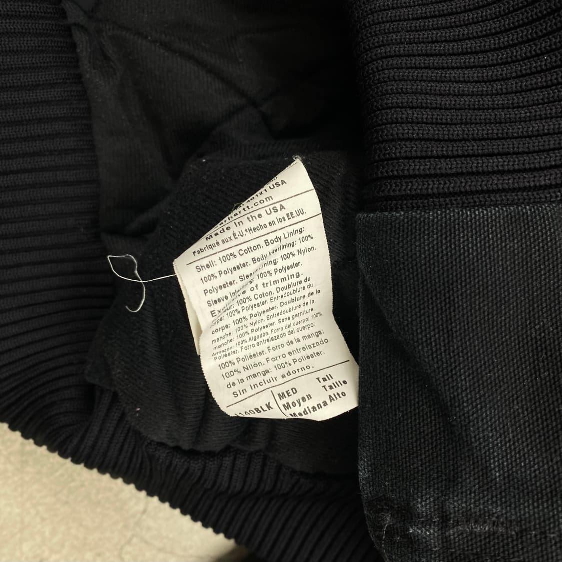 칼하트 J140 샌드스톤 블랙 워크 자켓 (105) 상품이미지6