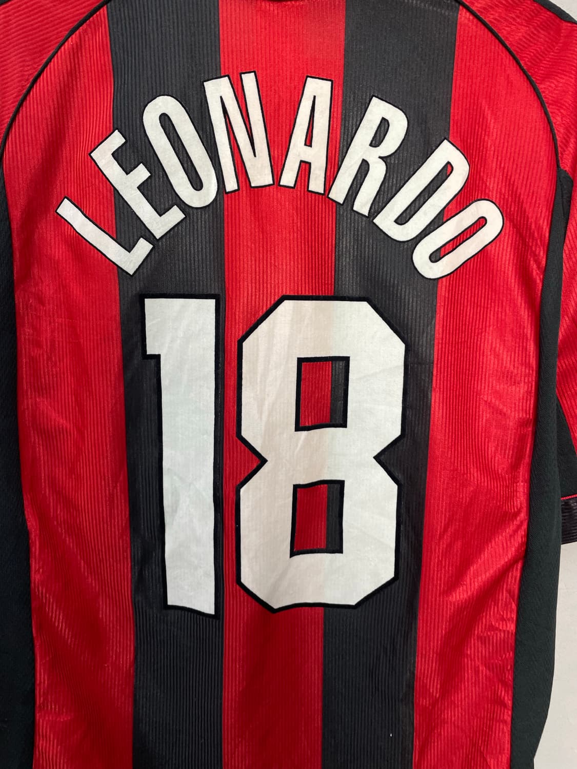 아디다스 98-99 AC밀란 레오나르두 아라우주 홈 반팔 유니폼H2238 상품이미지6