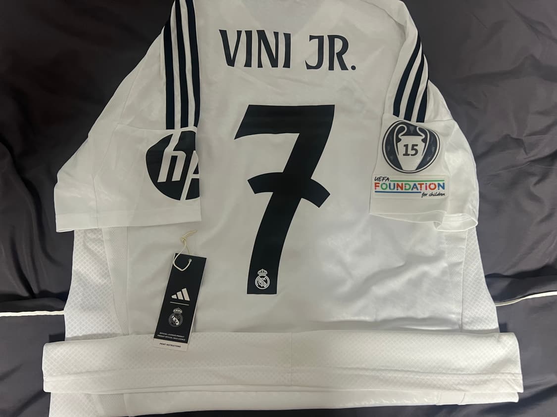 [새상품, 정품] 24/25 레알마드리드 홈 레플 비닐신 XL 상품이미지2