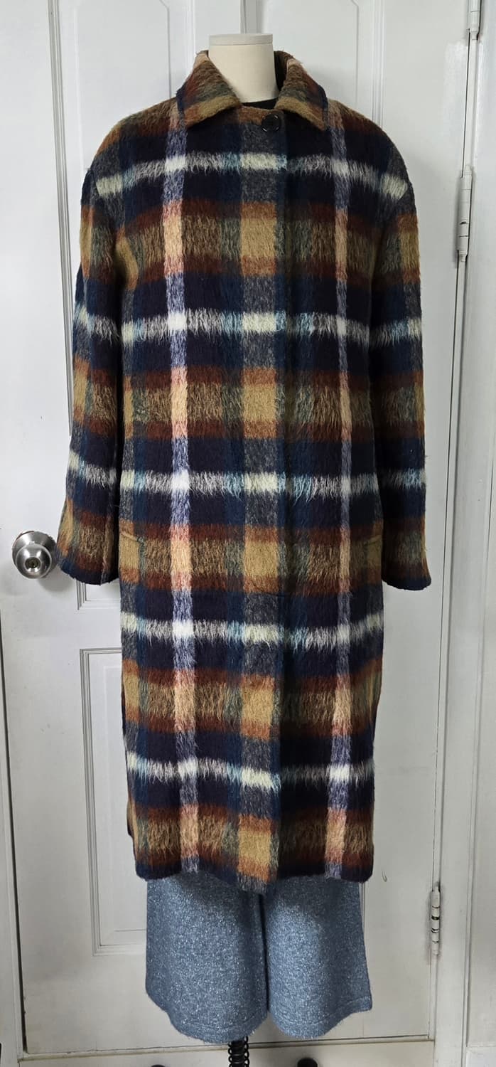 스튜디오 톰보이 울 체크코트 상품이미지1