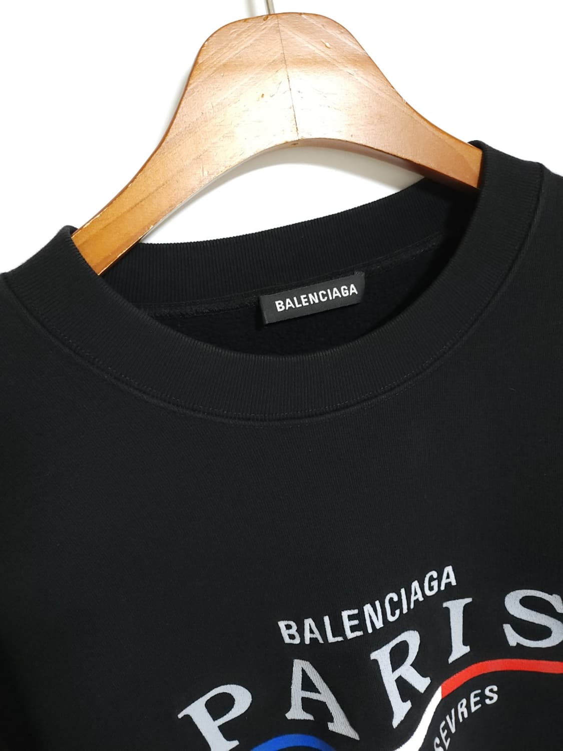 S 발렌시아가 블랙 파리스 플래그 자수 맨투맨 570807 TGV49 상품이미지2