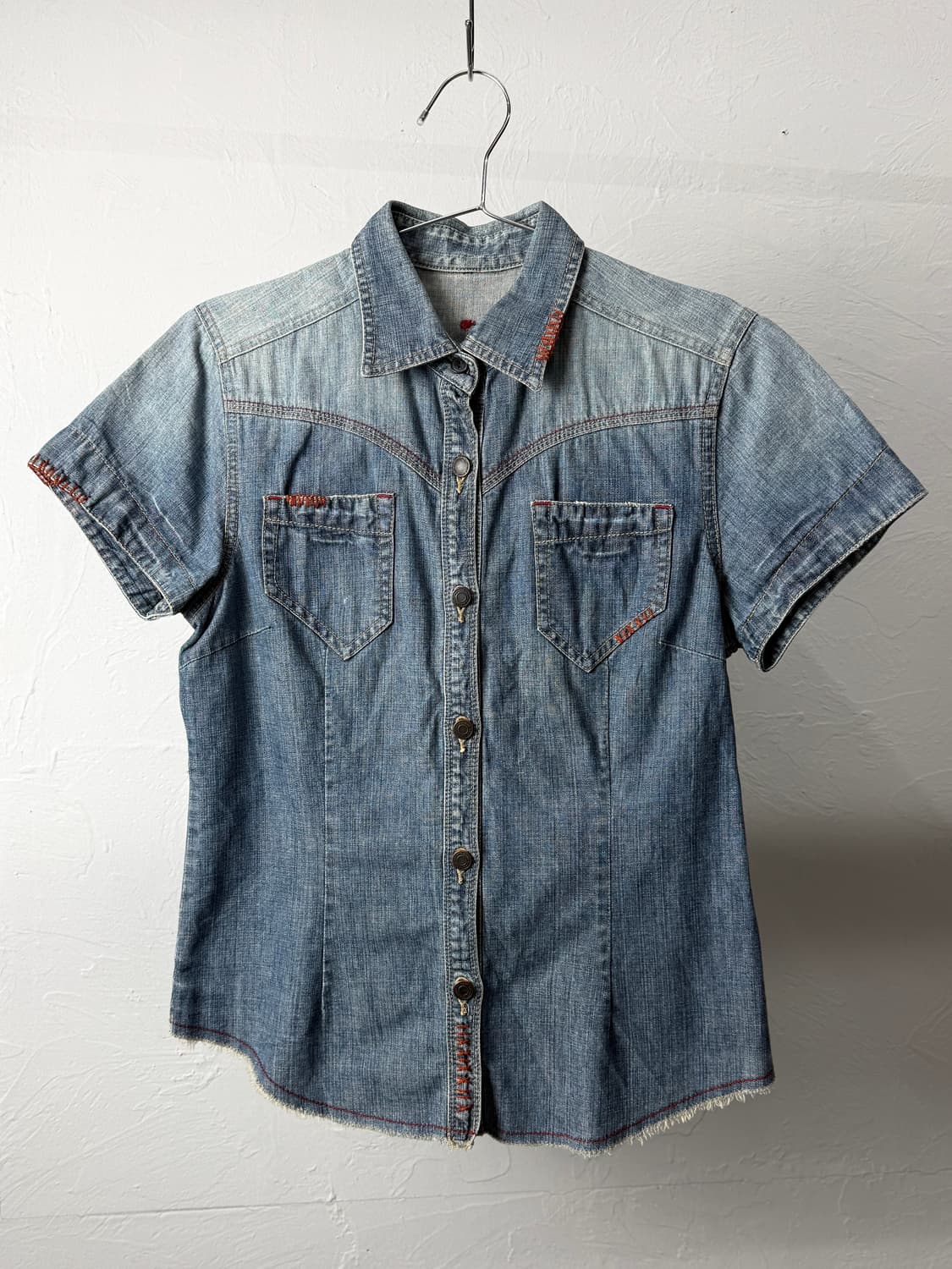 Gree nlnout 데님 반팔 셔츠 상품이미지2