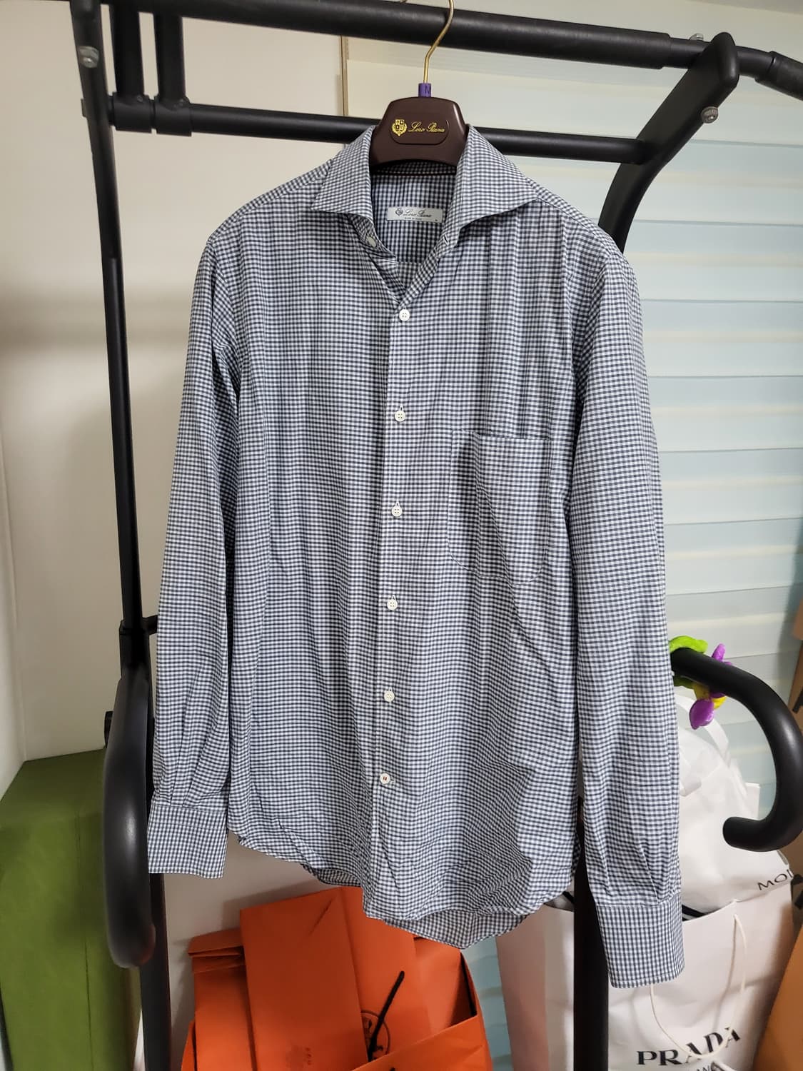 로로피아나 신형 체크 셔츠 m 상품이미지1