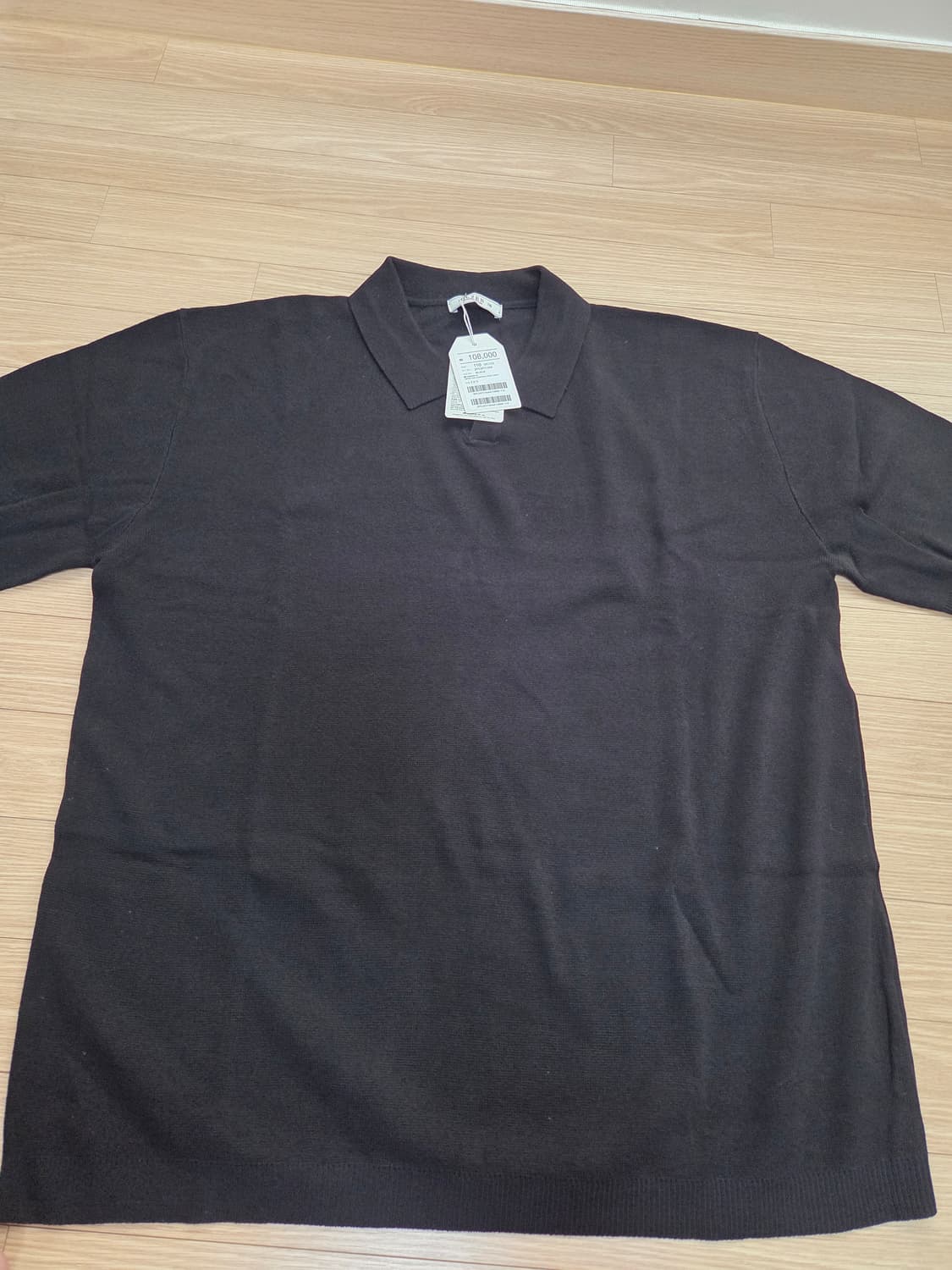 올젠 니트 카라 반팔티 상품이미지1