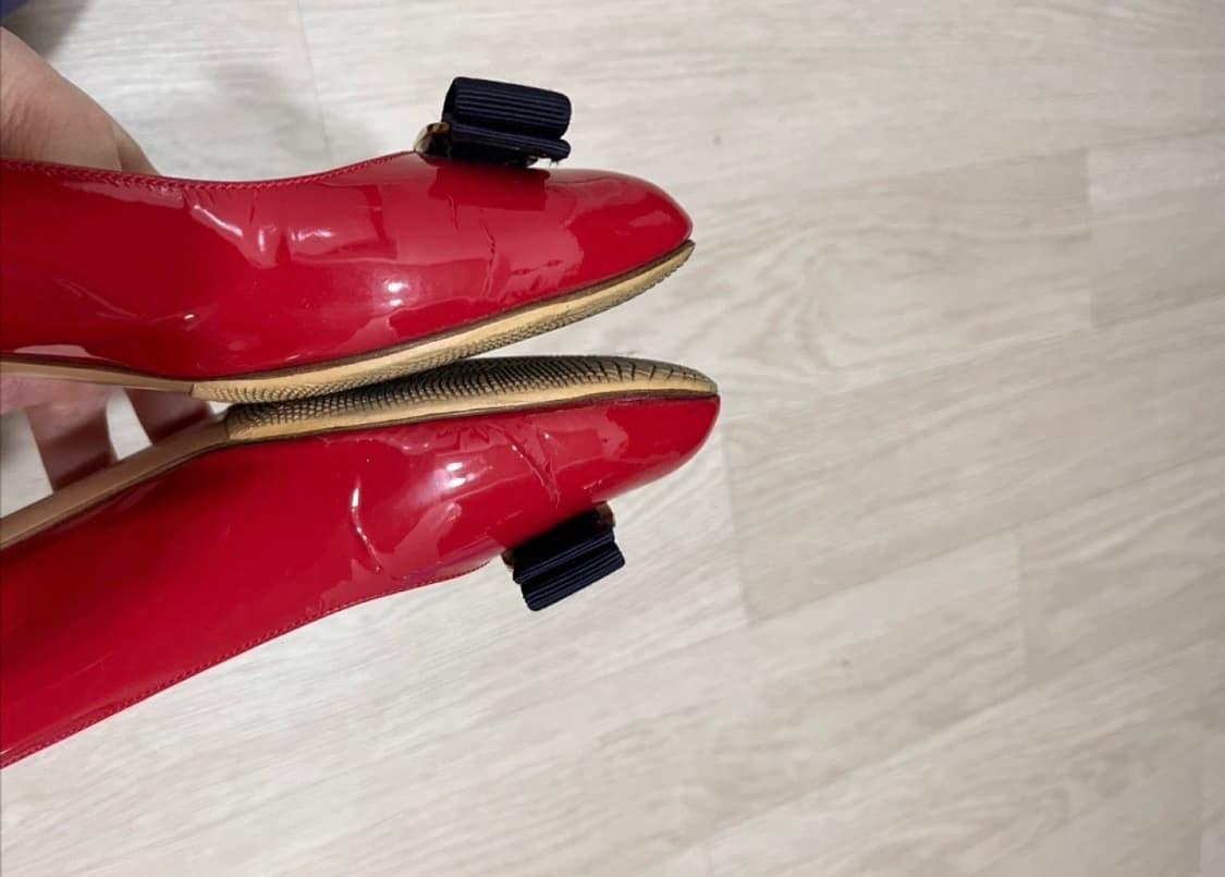 Ferragamo 페라가모 바라 펌프스 슈즈 레드_7사이즈(245mm) 상품이미지6