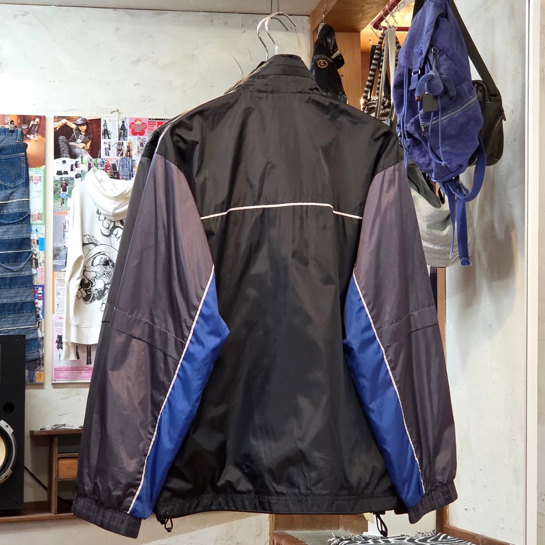 아디다스 올스쿨 블랙 블루 바람막이 자켓 상품이미지6