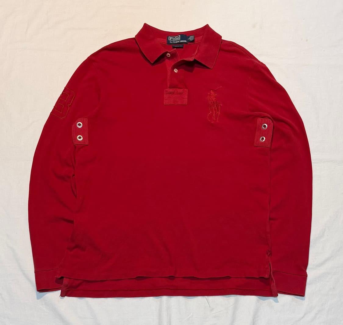 폴로 랄프로렌 빅포니 치프키프 롱슬리브 카라티 레드 상품이미지1