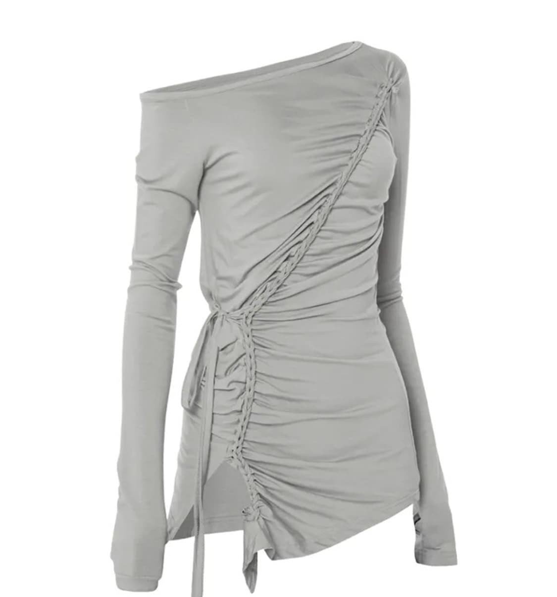 플레어업 Handmade Twisted One-Shoulder Long  상품이미지3