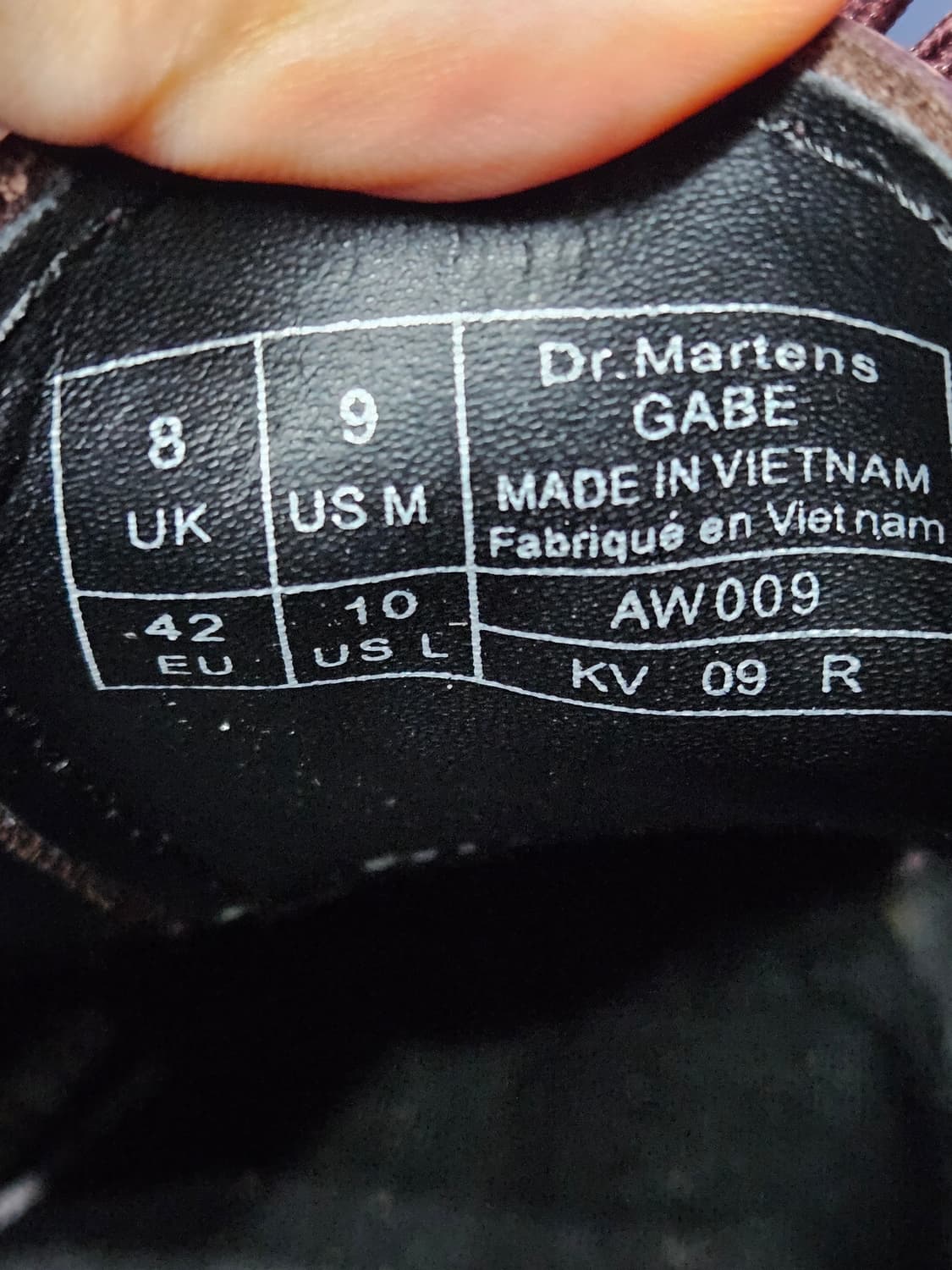 닥터마틴 윙팁 케이브 버건디 남성 265 로퍼  상품이미지10