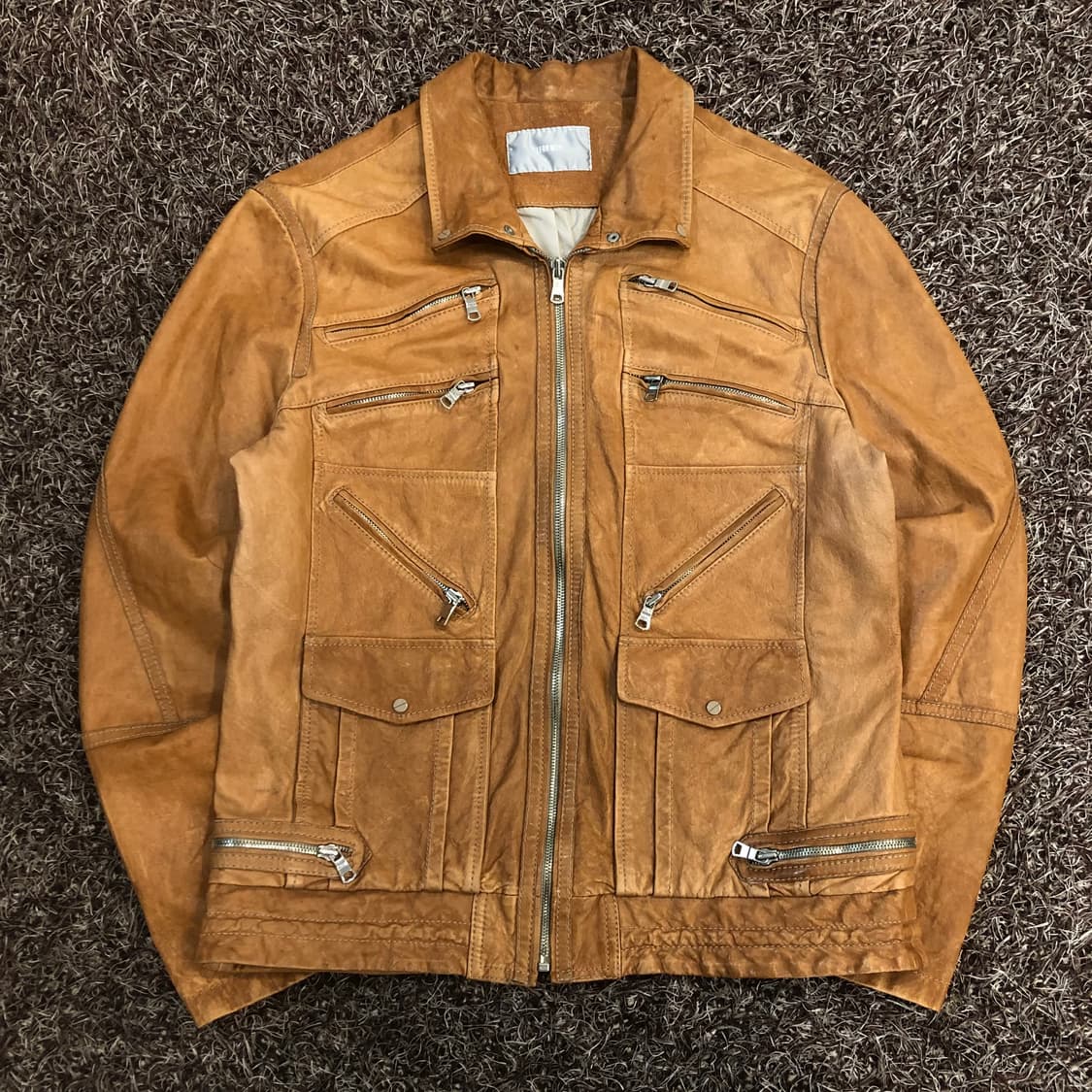 티아이포맨 양가죽 멀티 지퍼 레더 가죽 자켓 상품이미지1