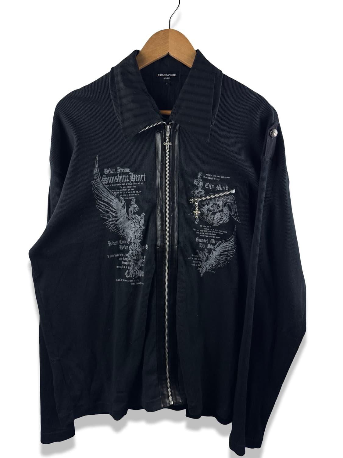 JPN 락펑크 셔츠레이어드 크로스 디테일 집업1833 상품이미지1