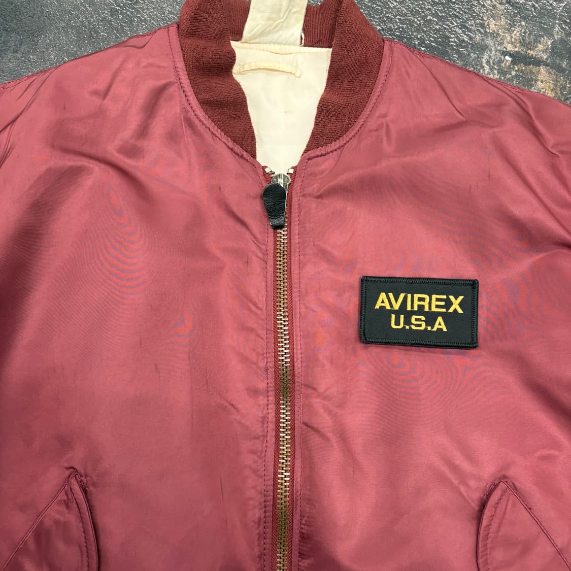 (105)아비렉스 MA-1 버건디 봄버 자켓 상품이미지3