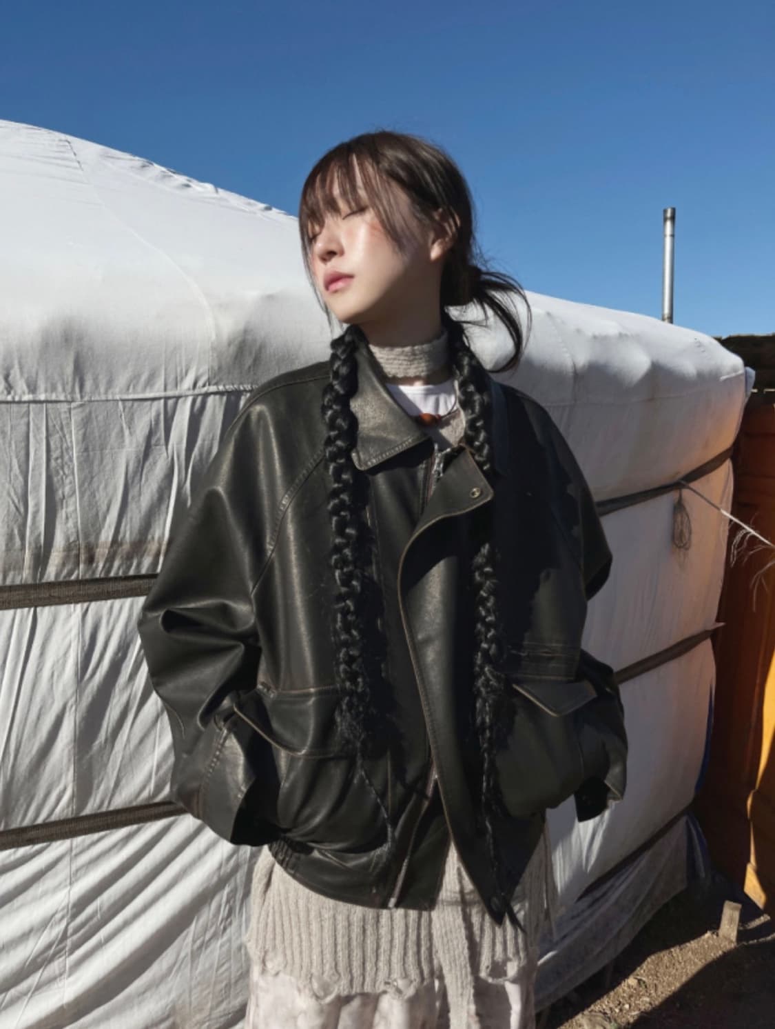 김아홉 3포켓 오버 빈티지 JK 상품이미지4