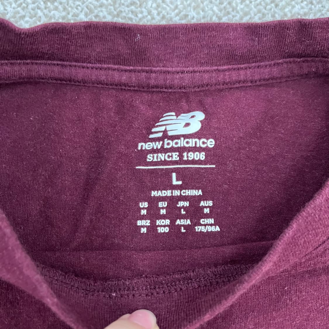 L 뉴발란스 빅로고 반팔 티셔츠 0224M 상품이미지2