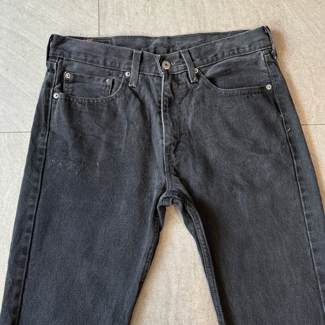 리바이스 정품 505 데님 블랙 팬츠  상품이미지2
