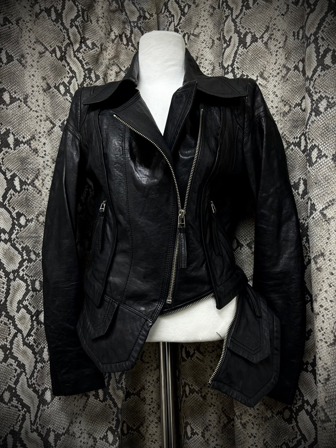 [Egoist] 00‘s SheepSkin Zip Detail Leath 상품이미지2