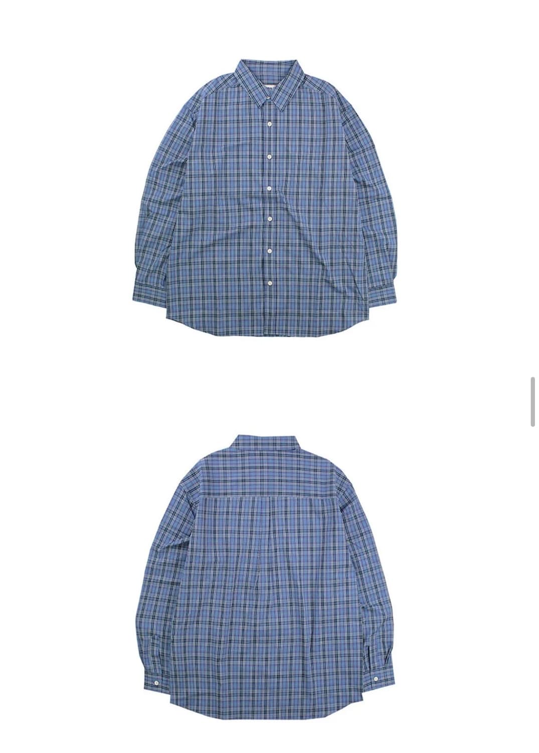 곤니치와봉쥬르 체크 셔츠  상품이미지2