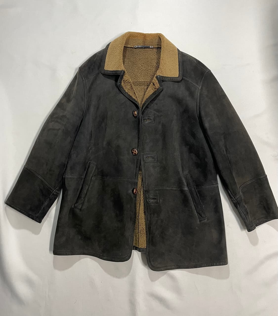 80‘s 빈티지 램스킨 무스탕 랜치 코트 상품이미지2