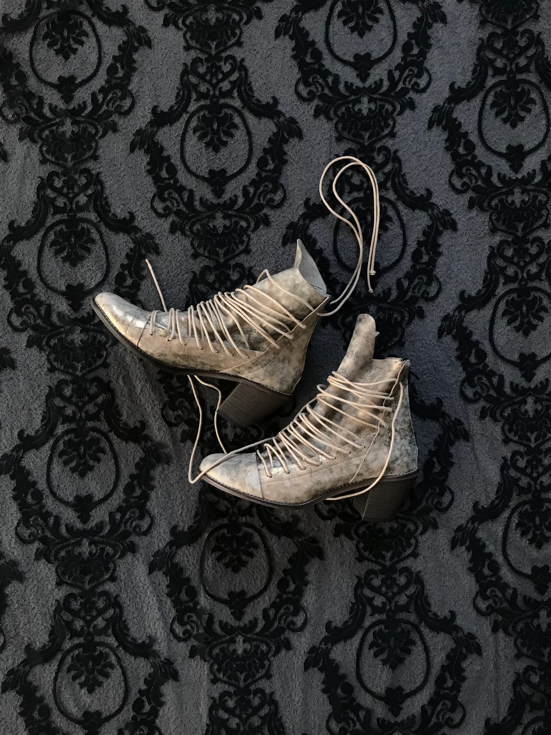 엔틱 락시크 멀티 스트링 레이스업 앵클부츠 상품이미지2