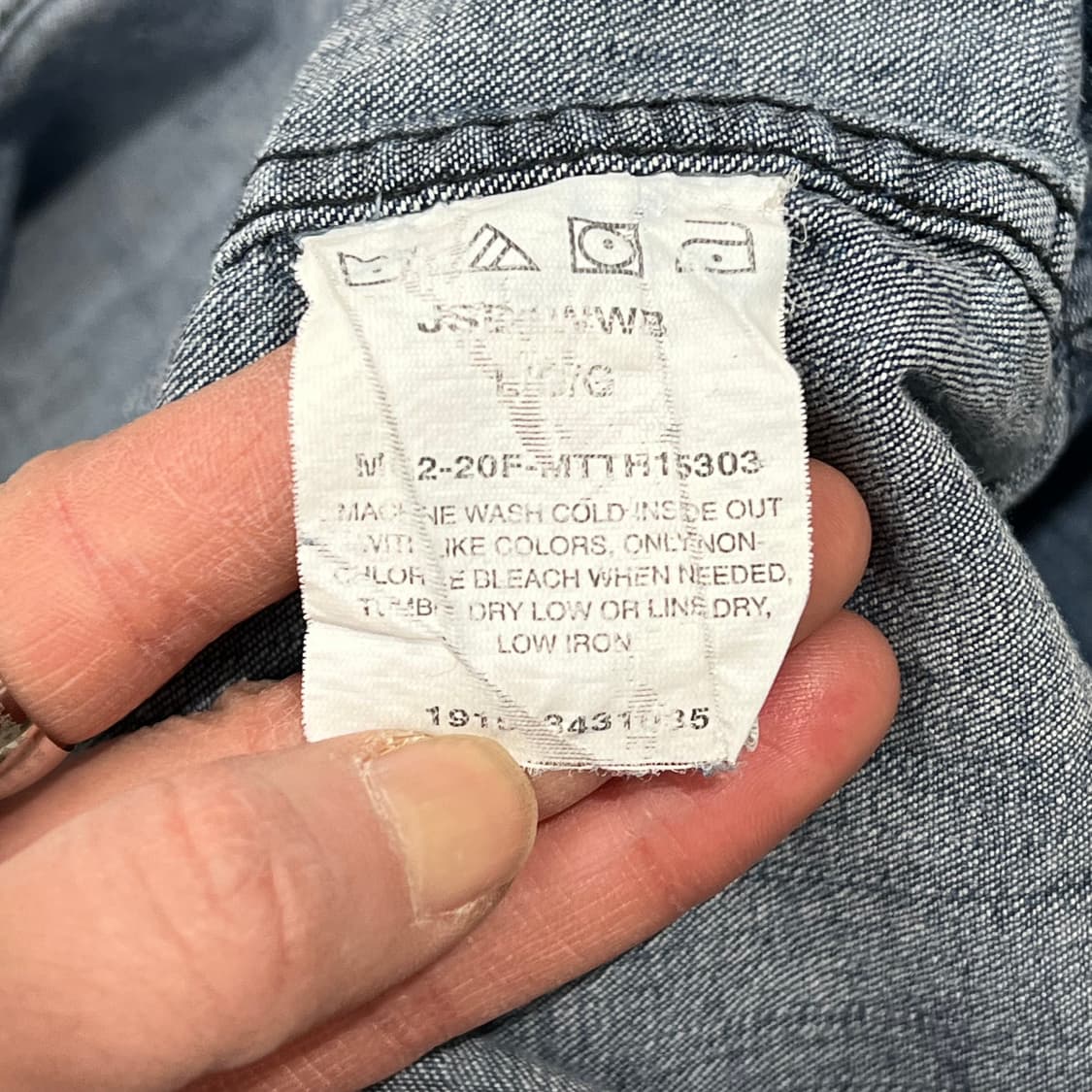 랭글러 워크 데님셔츠 s08969 상품이미지7