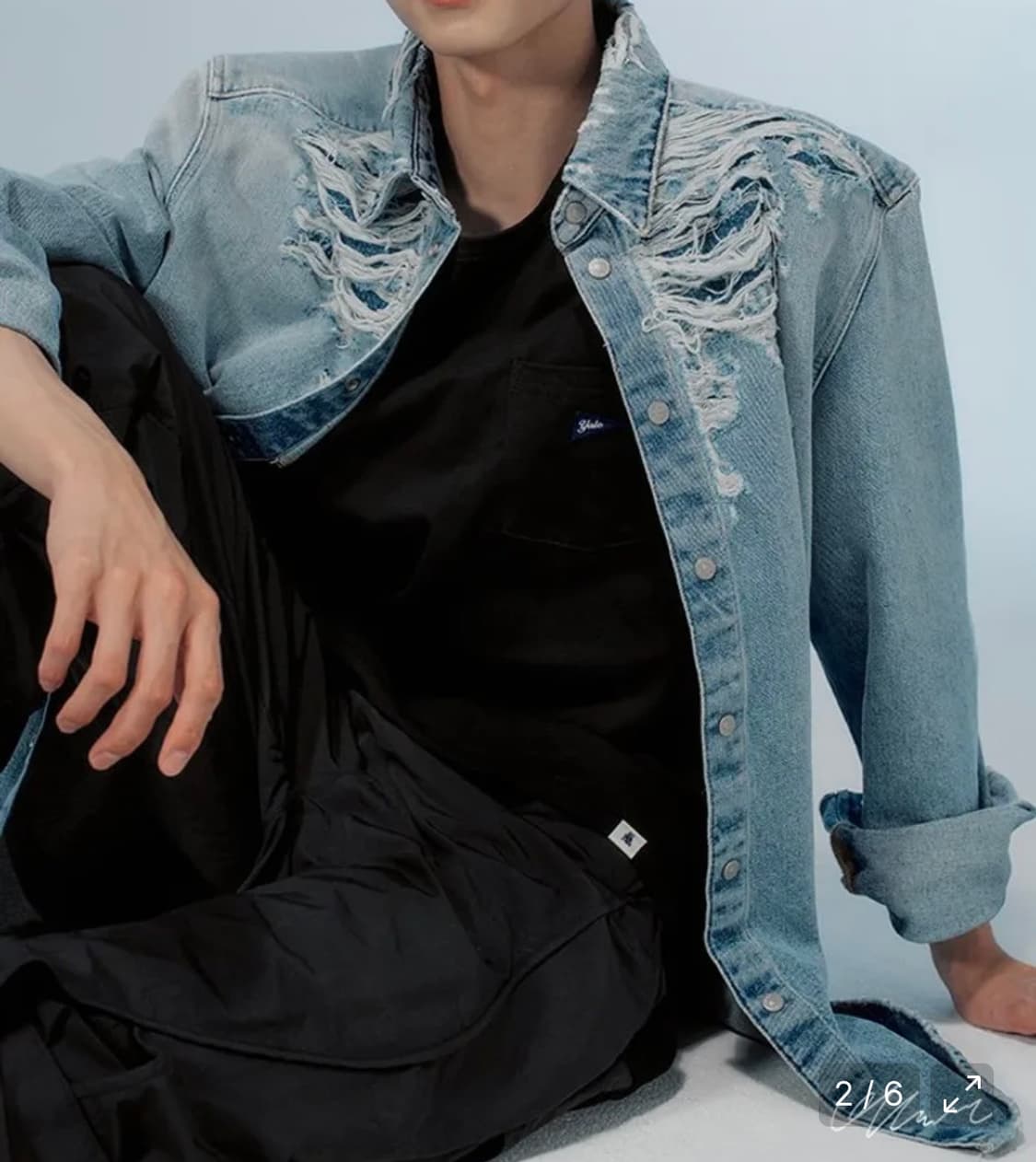 디젤 D 심플 오버 셔츠 팝니다(디젤 데님 셔츠) 상품이미지2