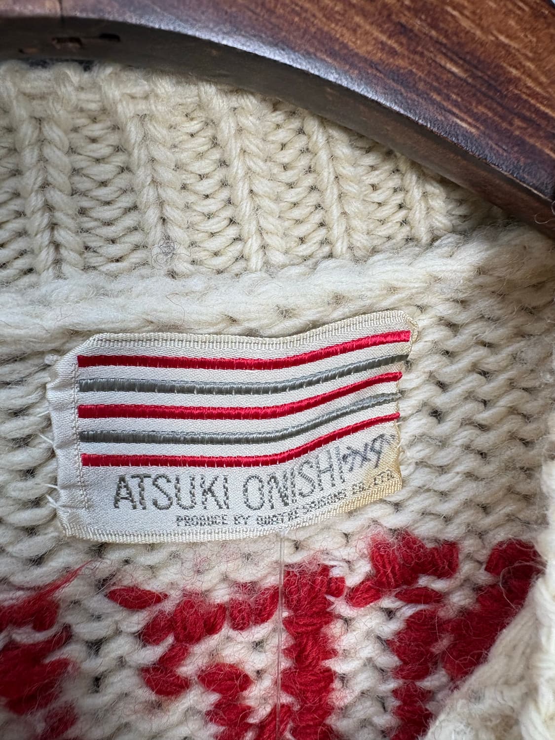 아츠키 오니시 코위찬 니트 집업 자켓 A3367 상품이미지7