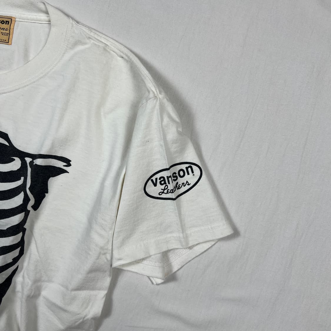 밴슨 vanson 본 x-ray 프린트 반팔티 상품이미지3