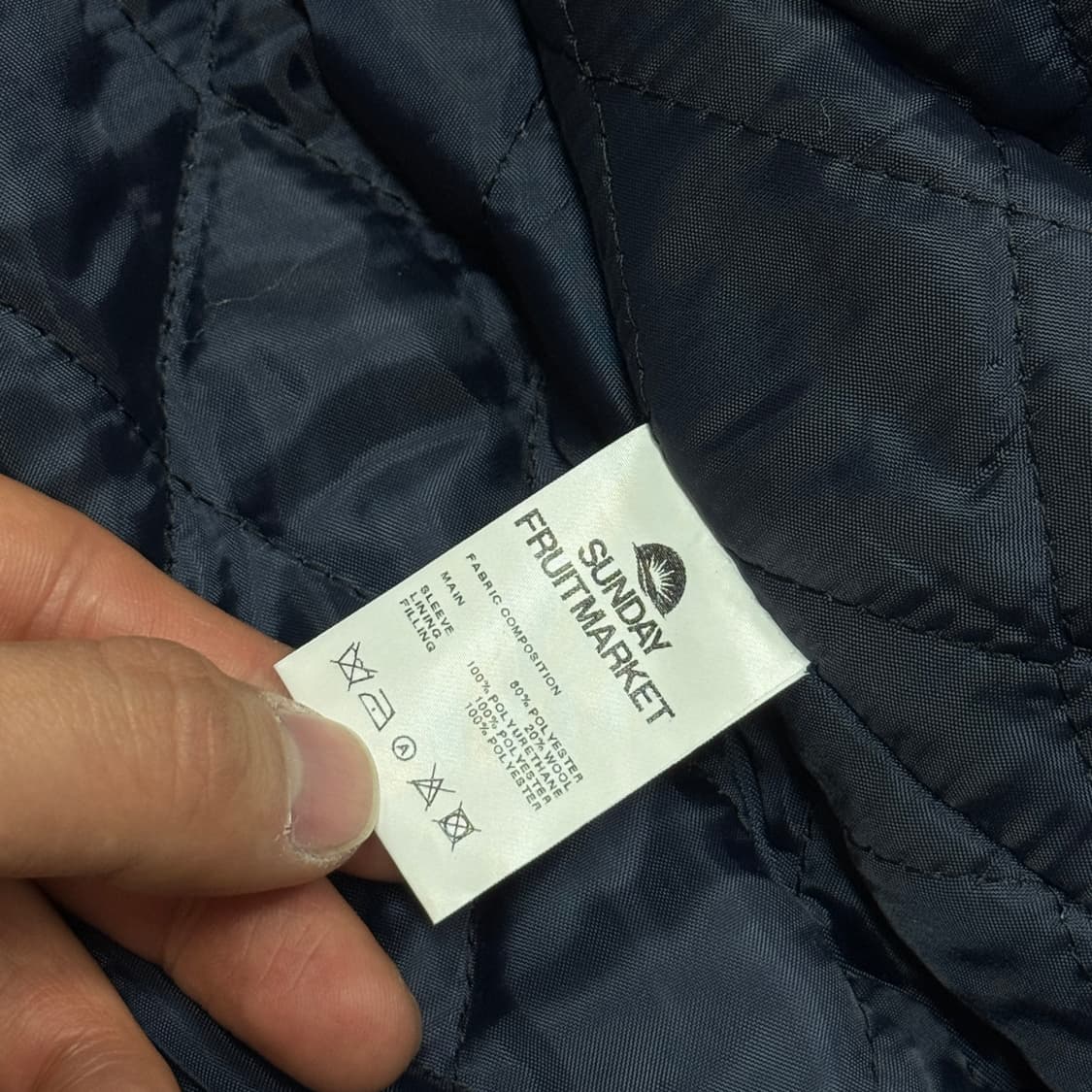 선데이후르츠마켓 패치 블루 바시티 자켓 L 상품이미지7