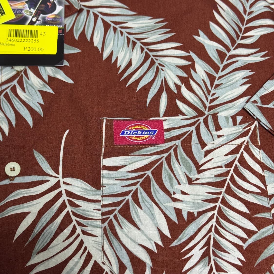 디키즈 USA 야자수 하와이안 셔츠 2XL 상품이미지3