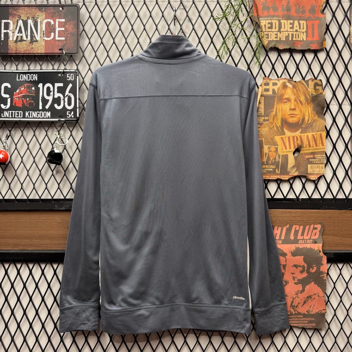 아디다스 유니폼 트랙 자켓 전면 PEI EC 로고 포인트 그레이 상품이미지2