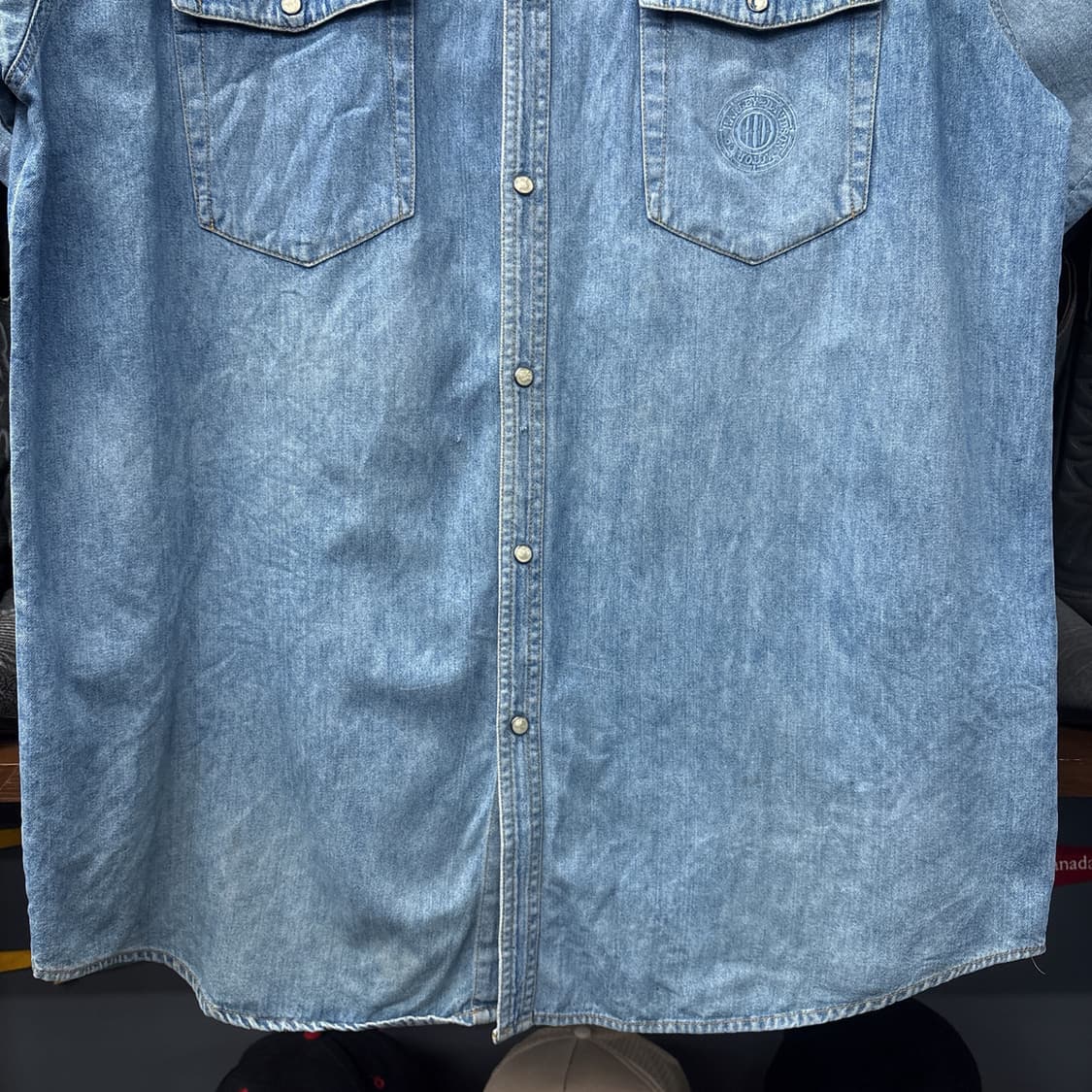 할리데이비슨 요크컷 웨스턴 데님셔츠 펄스냅 N1071 상품이미지4